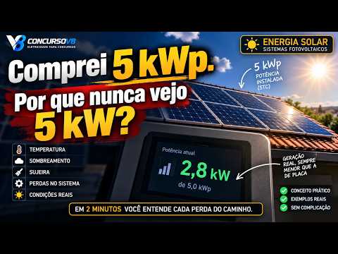 Comprei 5 kWp: Por Que Meu Sistema Nunca Entrega 5 kW?