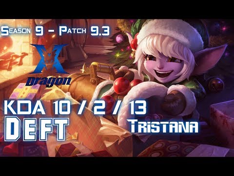 KZ Deft TRISTANA vs EZREAL ADC - Patch 9.3 KR Ranked