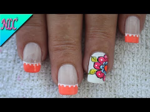 DECORACIÓN DE UÑAS PARA PIES FLOR MANDALA♥ – FLOWER MANDALA NAIL ART – FRENCH NAIL ART- NLC
