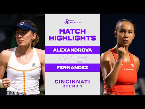 Теннис Ekaterina Alexandrova vs. Leylah Fernandez | 2022 Cincinnati Round 1 | WTA Match Highlights