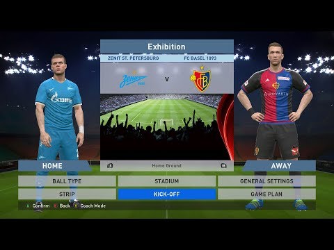 Zenit ST. Petersburg vs FC Basel 1893, Petrovsky Stadium, PES 2016, PRO EVOLUTION SOCCER 16, Konami