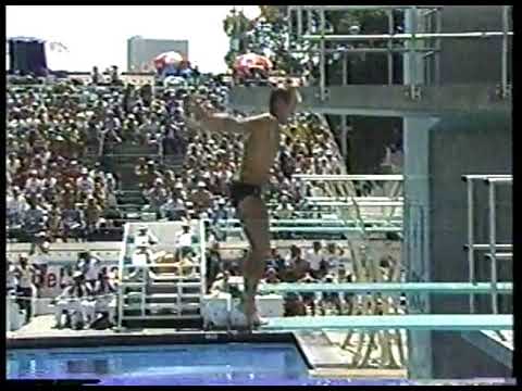 Olympics - 1984 - L A Games - Diving - Mens Springboard Prelims - Dive 4 - USA Ron Merriott