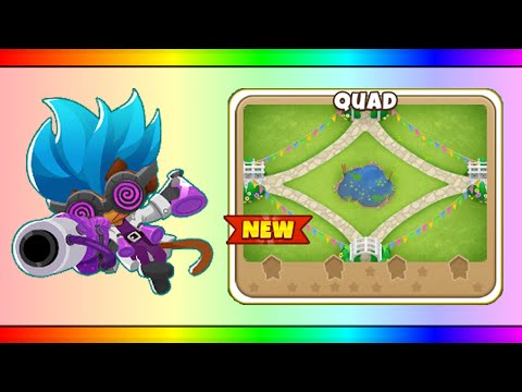 BTD6 QUAD (NEW EXPERT MAP) on HARD - No Monkey Knowledge