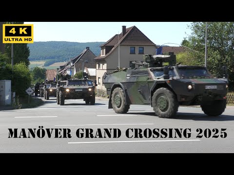 4Kᵁᴴᴰ Bundeswehr Manöver Grand Crossing 2025 Marschkolonne im Weserbergland Fennek