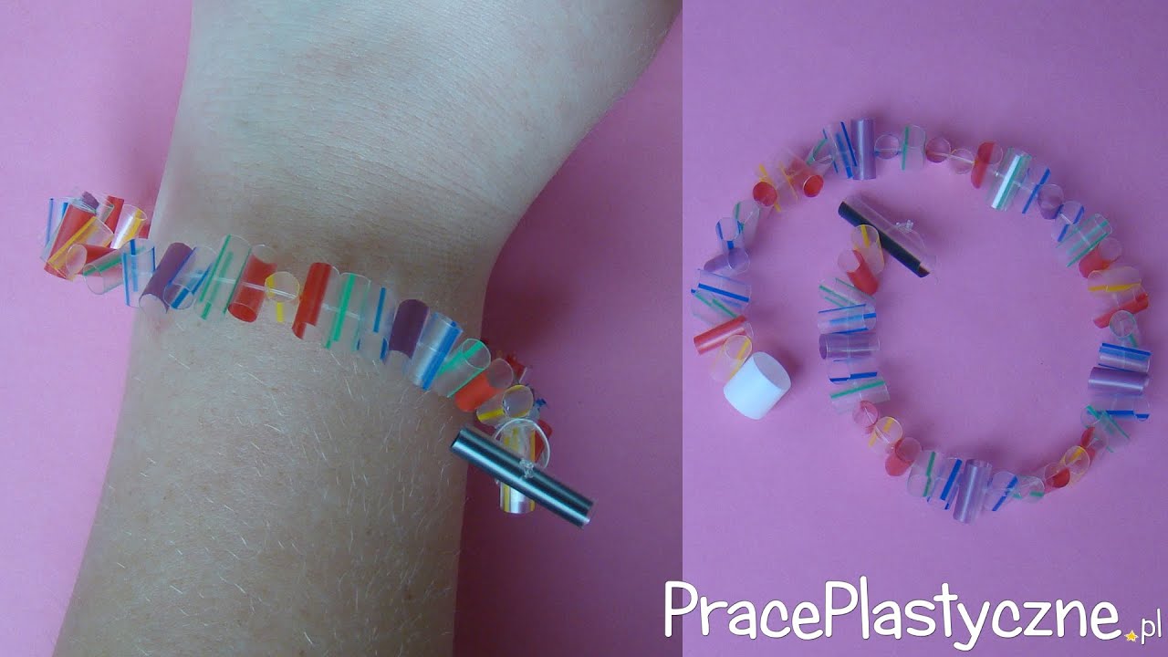 Bransoletka z rurek (słomek) do napojów