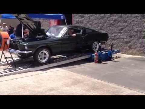 67 mustang fastback w/stock 289 on the Dyno