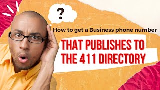 How to get a business phone number that publishes to 411 directory #ringcentral #phone