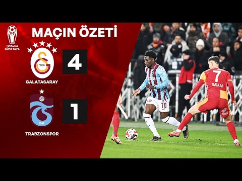 Galatasaray 4 - 1 Trabzonspor - MAÇ ÖZETİ | Turkcell Süper Kupa Yarı Finali