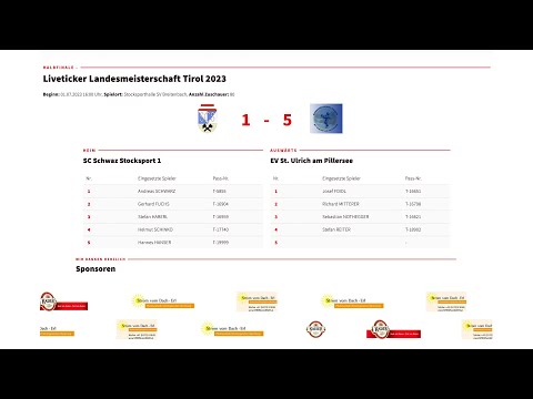 TLEV Landesmeisterschaft Halbfinale 2023: SC Schwaz Stocksport 1 : EV St. Ulrich am Pillersee