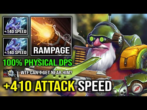 WTF +410 Attack Speed Sniper 100% Free Hit Knockback Full Physical Rampage with Moon Shard Dota 2