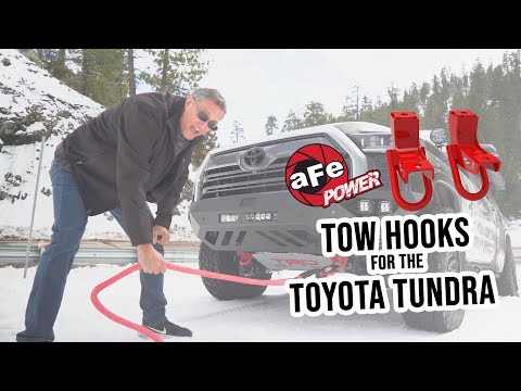 aFe POWER Front Tow Hooks for the 3rd Gen Tundra (In Action!)