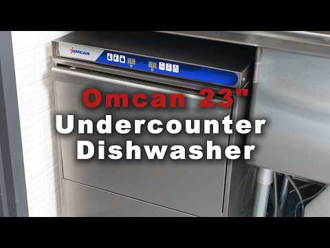 Video thumbnail for 23" Under Counter High Temperature Dishwasher with Digital Control