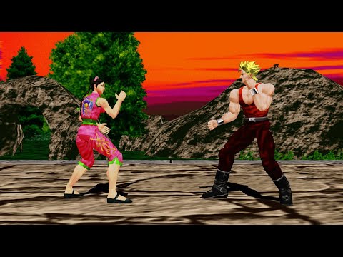 Pai Chan Vs Jacky Bryant in a Virtua Fighter 2 Style Match with Dead or Alive Fashion Remake!