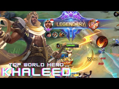 Sustain In Lane | 93,5 % Win Rate | Top World Khaleed | TATAKAE POIZY !!! - Mobile Legends Bang Bang