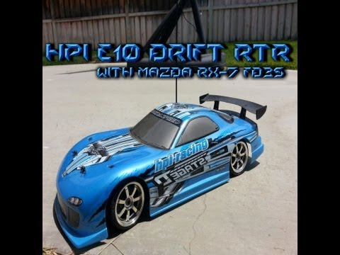 HPI E10 Drift RTR TEST (Mazda RX7 FD3S)