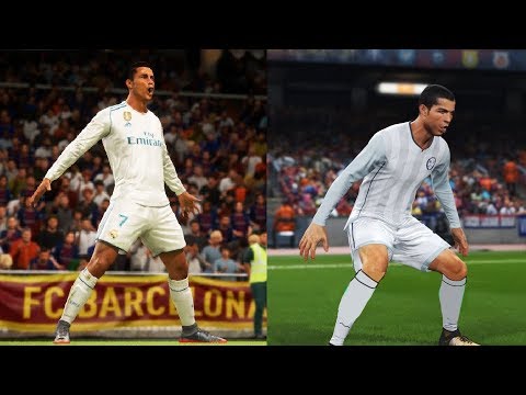 FIFA 18 vs PES 2018 Graphics + Player Animations Comparison