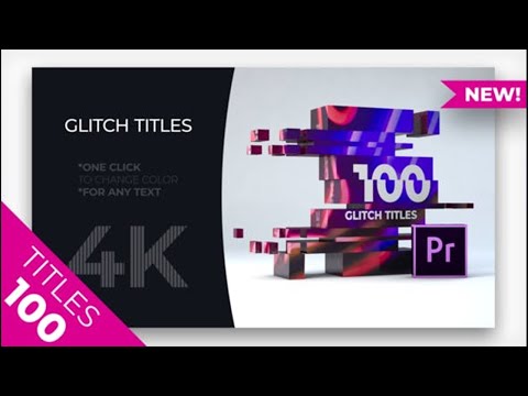 100 Glitch Titles MOGRT for Premiere Pro 2018+ | Free Plugins for Premiere Pro