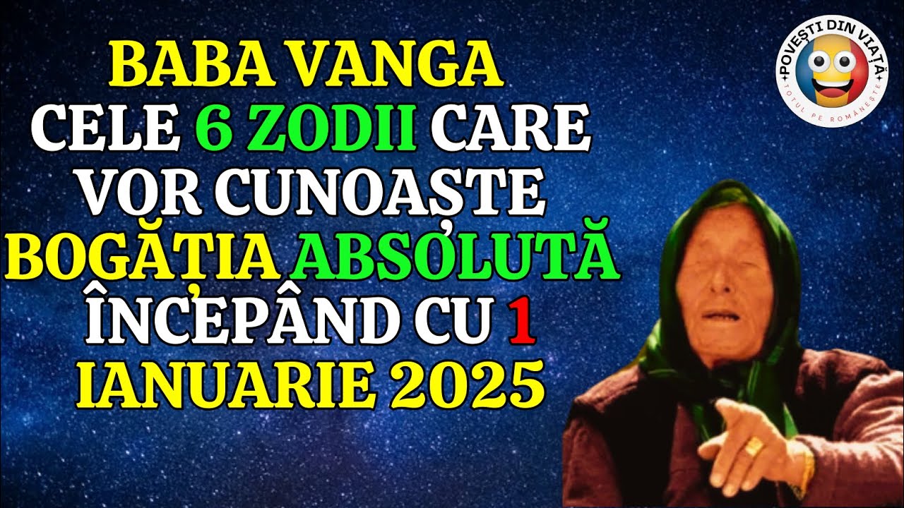 Baba Vanga Dezvăluie - Cele 6 Zodii Care Vor Cunoaște Bogăția Absolută Începând cu 1 Ianuarie 2025