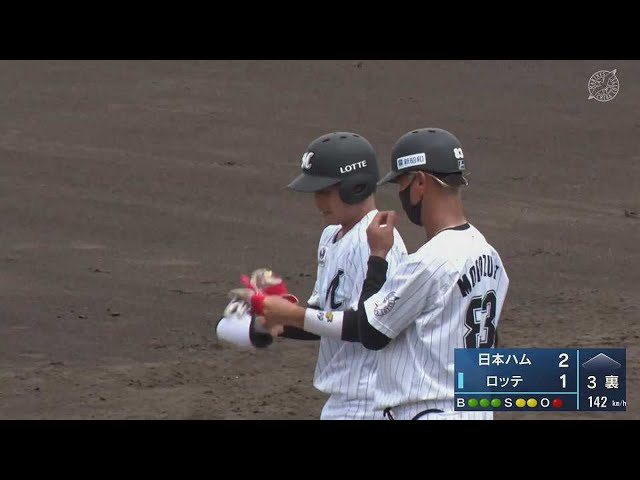 【ファーム】マリーンズ・加藤 すかさず1点を返すタイムリーヒット!! 2021/8/11 M-F(ファーム)