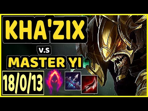 PRIDE (KHA'ZIX) vs MASTER YI - PENTAKILL 18/0/13 KDA JUNGLE GAMEPLAY - EUW Ranked MASTER