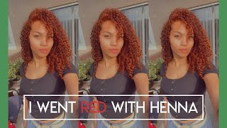 Dying my natural hair RED With Henna! 🔥