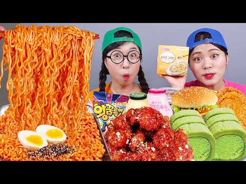 Convenience Store Tteokbokki Spicy Noodle Chicken Hot dog Food Mukbang DONA