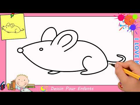 Comment dessiner une souris FACILEMENT etape par etape pour ENFANTS 2