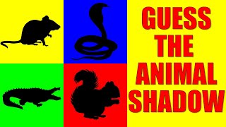 Guess the REPTILES and RODENTS from Their Shadow | Quiz Game for Kids, Preschoolers and Kindergarten