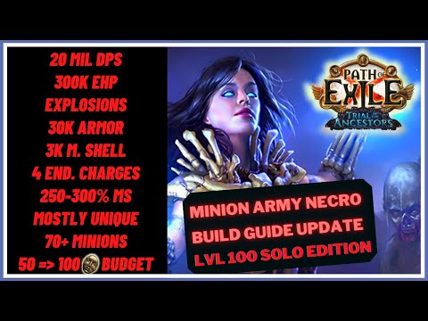 EXPLODE Maps with this Minion Army Necromancer - Build Guide Update PoE 3.22 Trial of the Ancestors