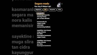 Download lagu Segara madu - Esa risty ft wahyu f giri // tiktik version mp3