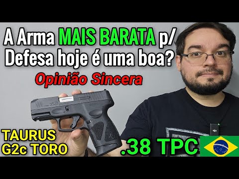 A MAIS BARATA do Brasil Vale a Pena? TAURUS G2c TORO em .38 TPC - Opinião Sincera - vs GX4 Carry