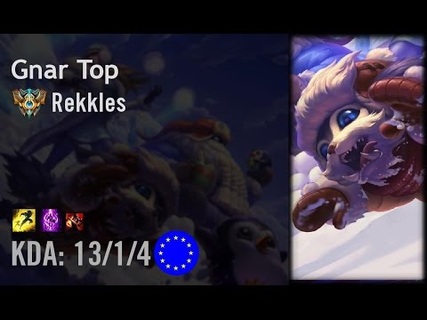 Gnar Top vs Gangplank - Rekkles - EUW Challenger Patch 6.12