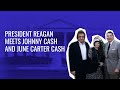 Ronald Reagan meets Johnny Cash and June Carter Cash
