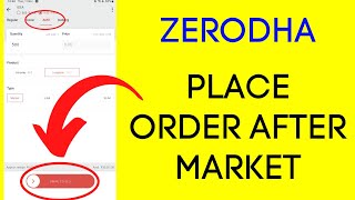 How to Place AMO in Zerodha - After Market Order in Zerodha - Place Order When Market is Closed
