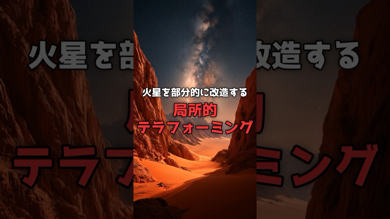 火星を部分的に改造する「局所的テラフォーミング」。 のサムネイル