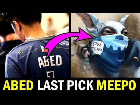 You know it will be a Disaster Game when ABED last pick MEEPO Dota 2