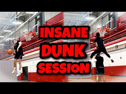 5’11 17 Y/O with a 40+ Inch Vertical!! INSANE Dunk Session on 10ft