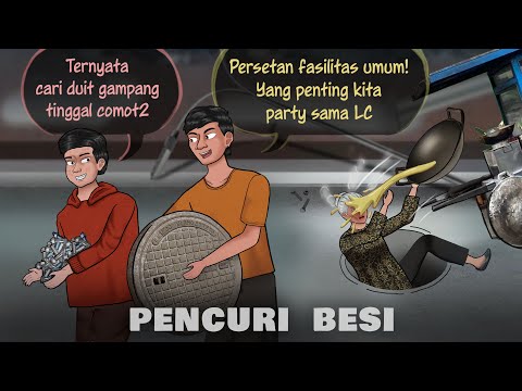 Azab Pencuri Besi 1 - Habis maling, Party2 sama LC | Kartun Hantu , Animasi Drama