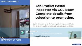 Job profile of Inspector of Posts / Postal Inspector