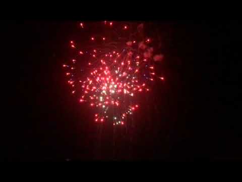 SCB932 - 25s 30mm Blood Red  w Strobe & Blue Stars