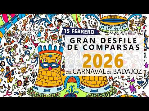 Gran Desfile de Comparsas 2026 del Carnaval de Badajoz