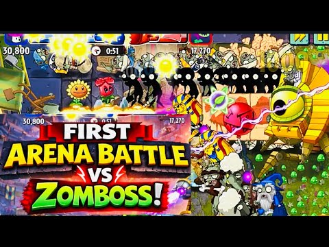  Zomboss Attacked Us in the Arena! ⚔️ | PVZ2 First Arena Fight😱
