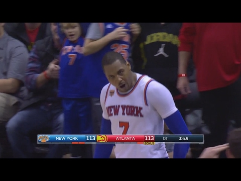 Carmelo Anthony Ties the Game Again | Knicks vs Hawks | January 29, 2017 | 2016-17 NBA Season