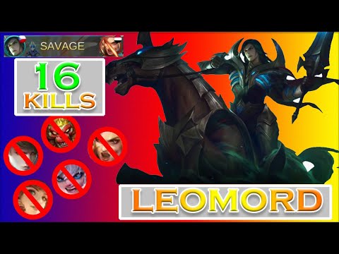 LEOMRD EPIC SAVAGE 🔥 Top 3 Global Leomord - mobile legends - 16 kills