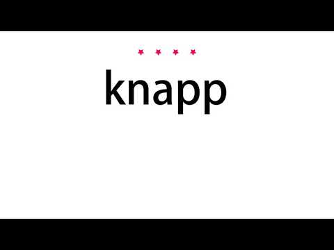 How to pronounce knapp - Vocab Today