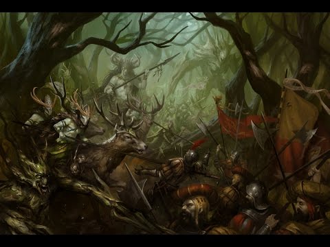 Call of Warhammer - Beginning of the End Times: Wood Elves vs Dark Elves  (Total War Warhammer Mod)
