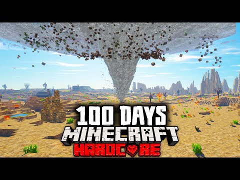 I Survived 100 Days in a Tornado in a Zombie Apocalypse Hardcore Minecraft