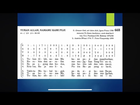 Tuhan Allah, NamaMu kami Puji (PS. 668) - notasi Alto