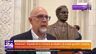 Kelemen Hunor: „De săptămâna viitoare, probabil, acest guvern va pica”