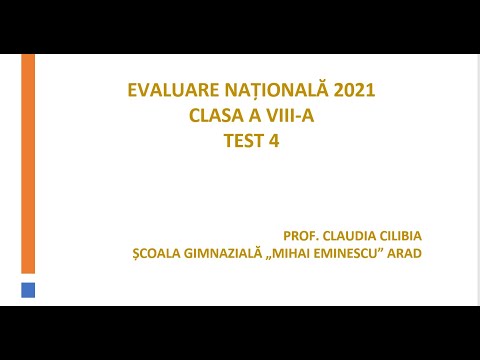 Evaluare nationala 2021 - Test de antrenament 4